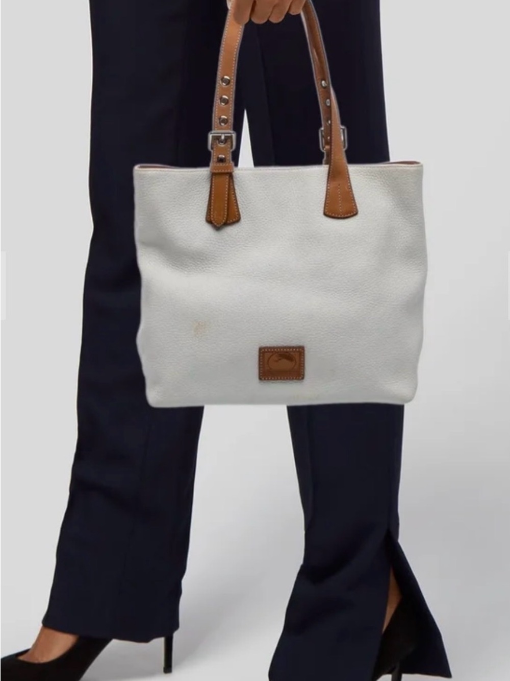 Dooney & Bourke Emily Pebble Grain Tote Bone British Tan